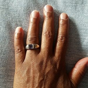 Vintage Sterling silver with iolite ring, size 6.